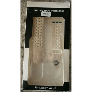 3/$15 Apple Watch Silicone Sport Watch Band  LPAJ288170 38MM Off White NIB